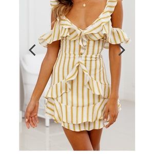 Mura Boutique Emerson orange stripe dress